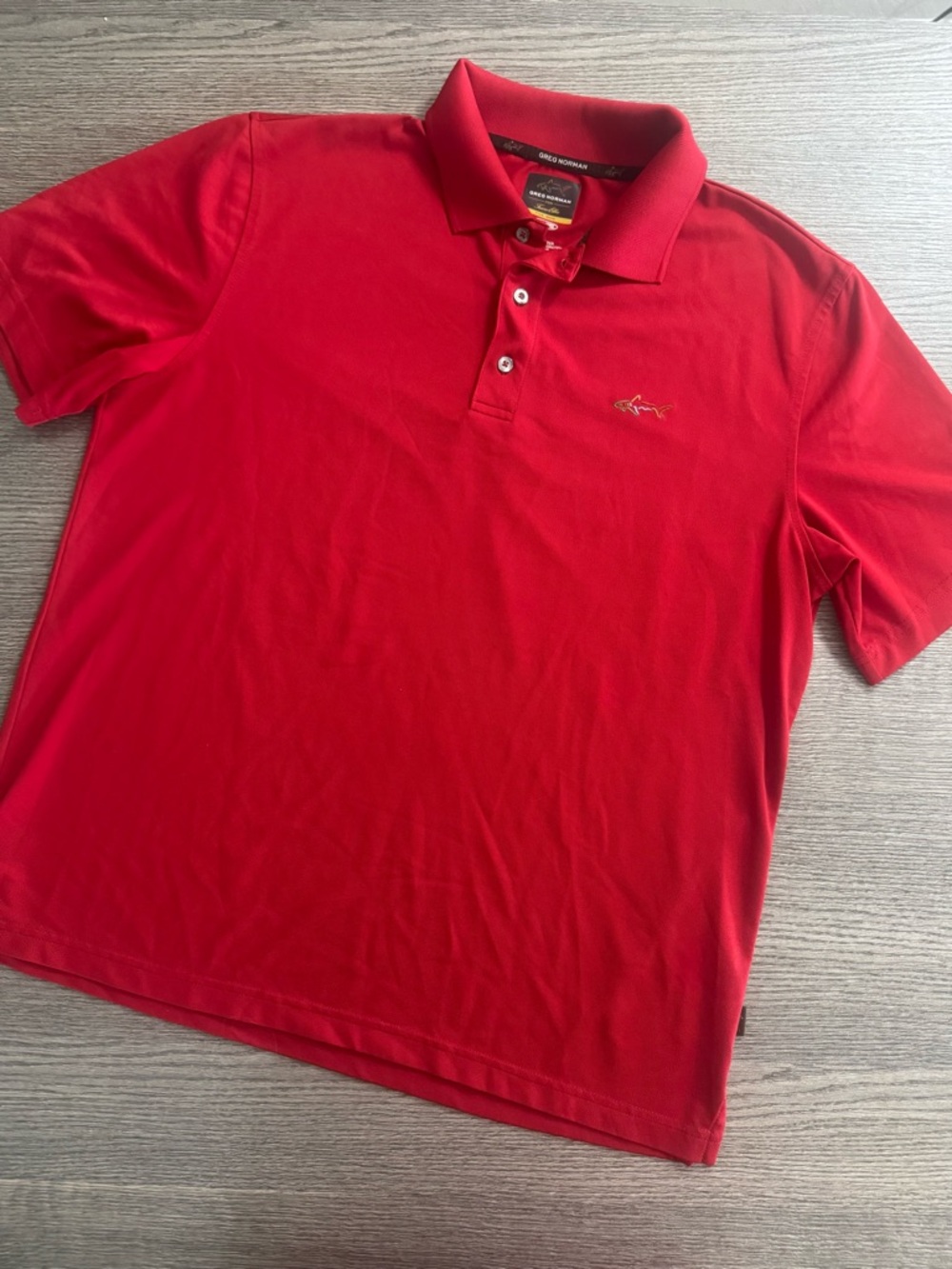 Greg Norman Play Dry Five Iron Men’s Polo Shirt Size Medium Red